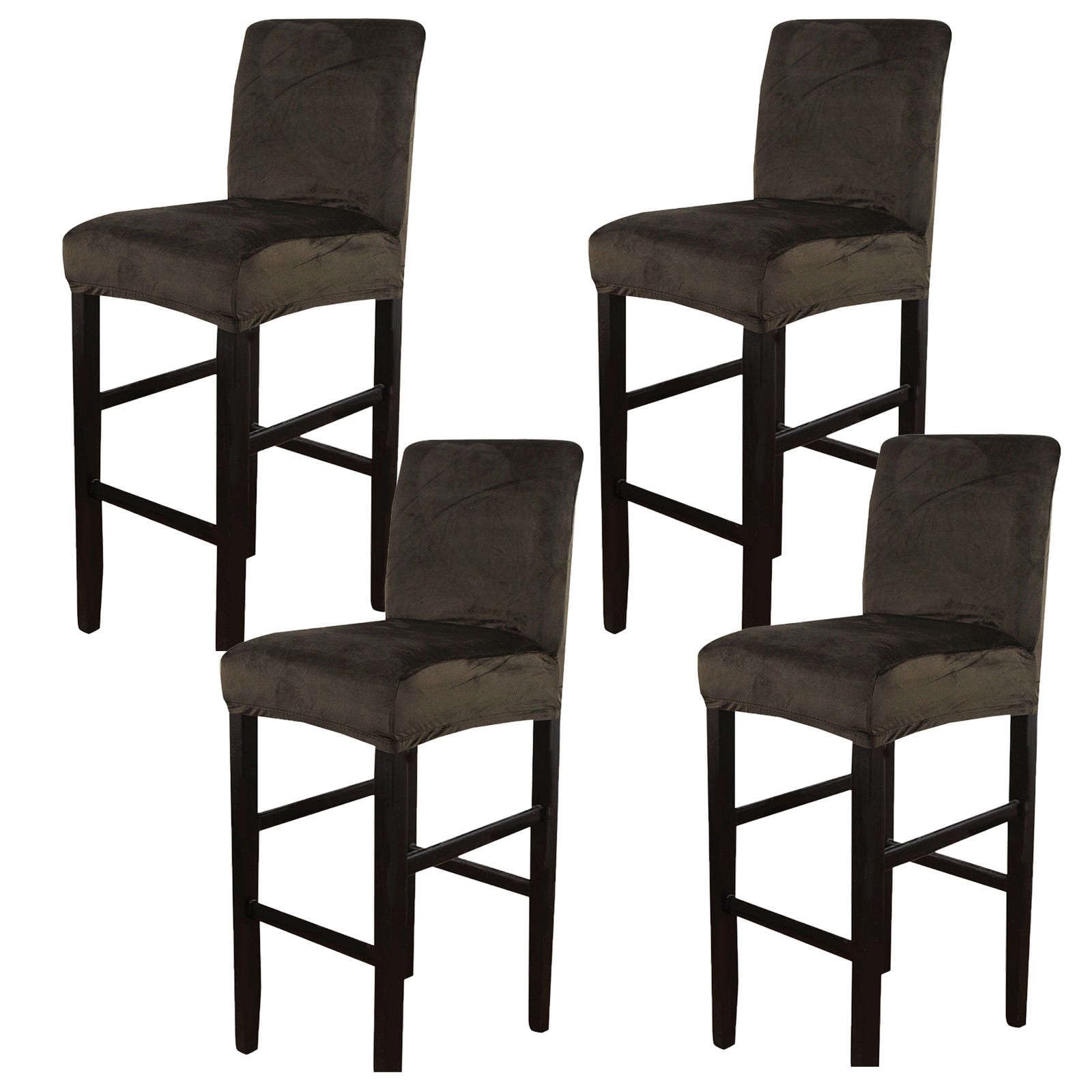 Fundas elásticas para taburetes de bar, protectores de silla suaves y extraíbles con parte inferior elástica para fundas de asiento altas antideslizantes en comedor y cocina
