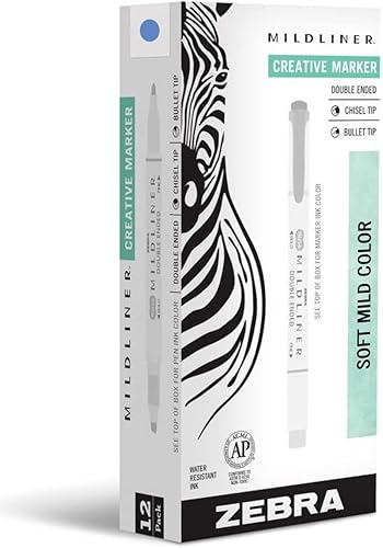 Zebra Pen Mildliner - Resaltador de doble punta, puntas gruesas y finas, Dorado