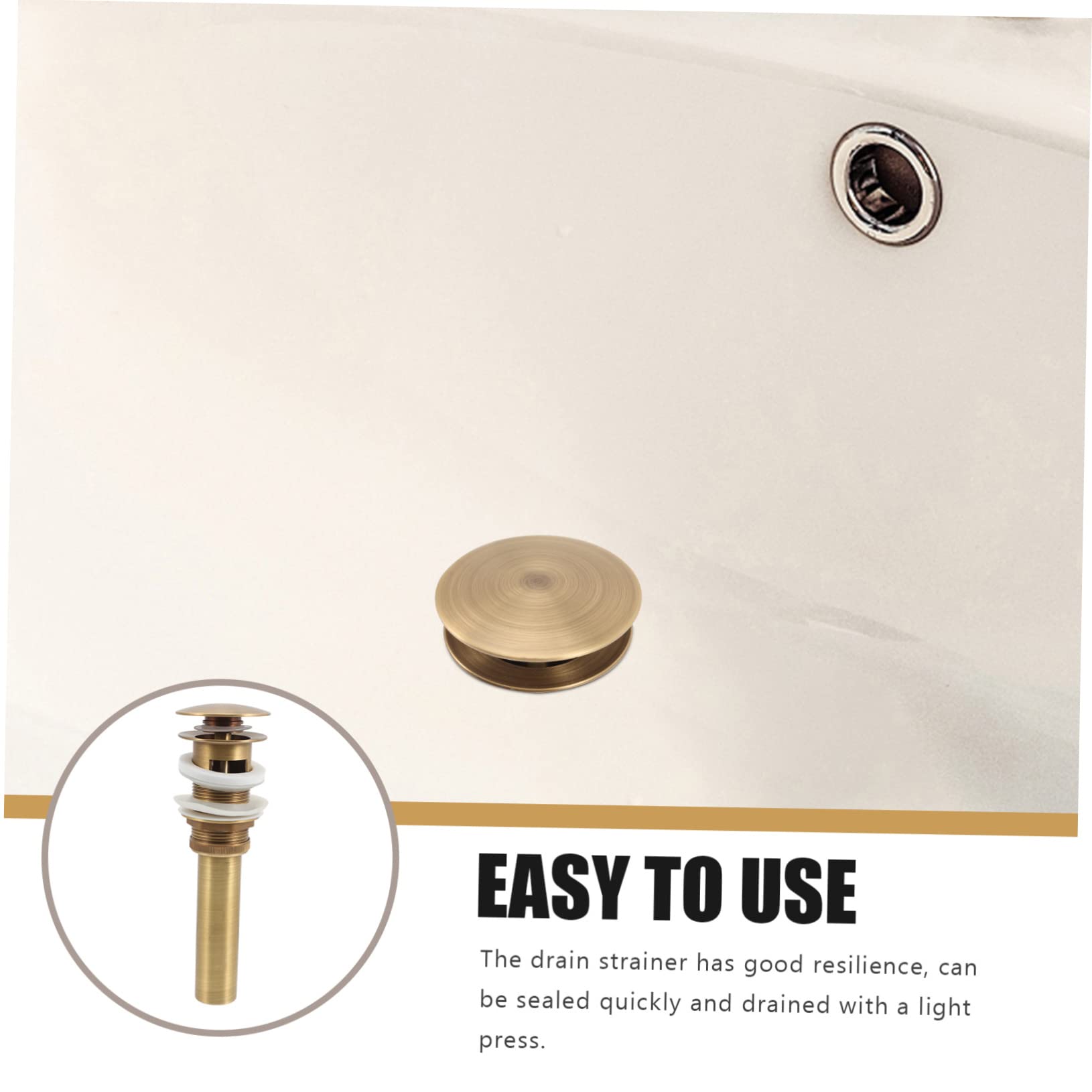 Bouchon de Vidange Cuivre Style Européen, pour Lavabo à Pression