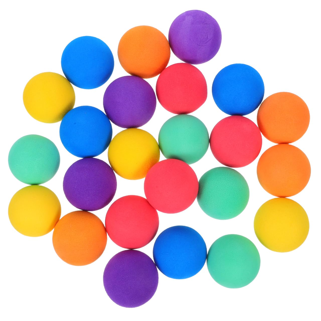 24Pcs Soft Foam Balls, 1.5 Inch Mini Hard EVA sponge balls for Kids Birthday Party Favors, Lightweight Safe Fillers Toy for Early Education,Indoor and Outdoor Activities,Party Decoration (Mixed Color)