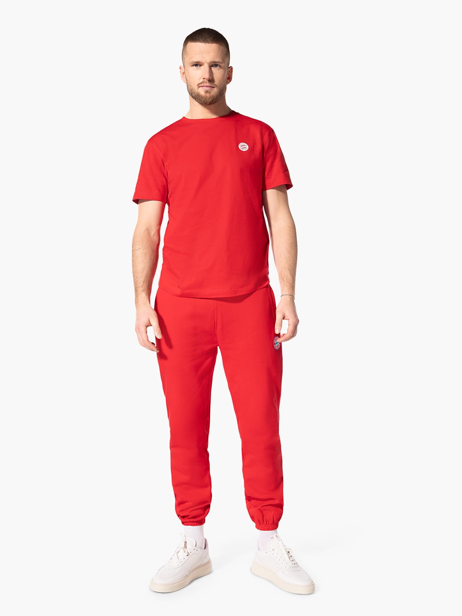 FC Bayern München Pantalones de chándal para hombre, color azul marino o rojo