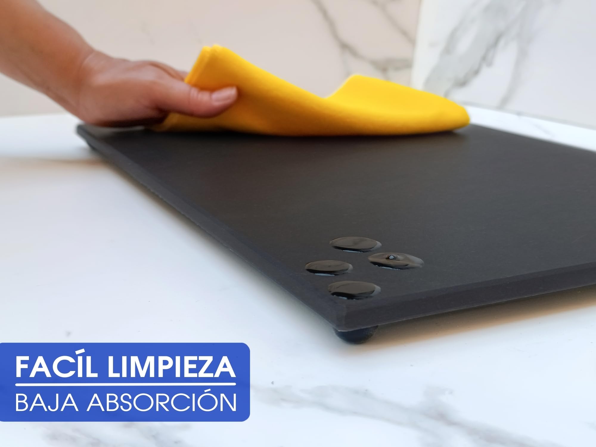 LOANE - Tagliere multifunzionale - Tagliere da cucina, in porcellana, resistente al calore e ai graffi, ideale per tritare, servire e presentare alimenti (onice)