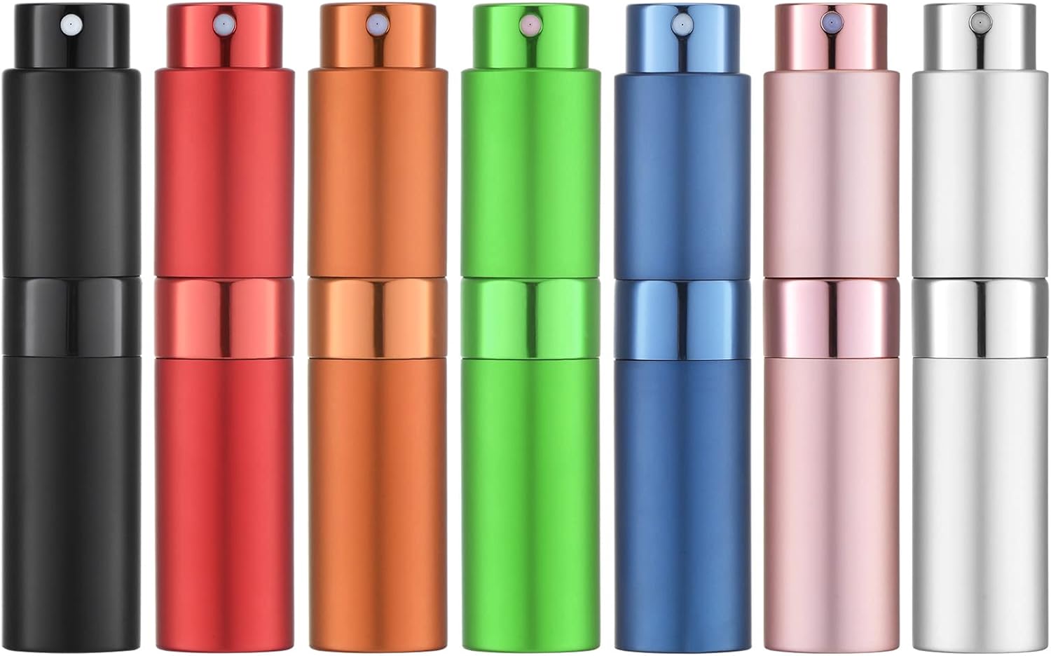 Parfumverstuivers, 8 ml, aluminium, navulbaar, leeg, 7 kleuren