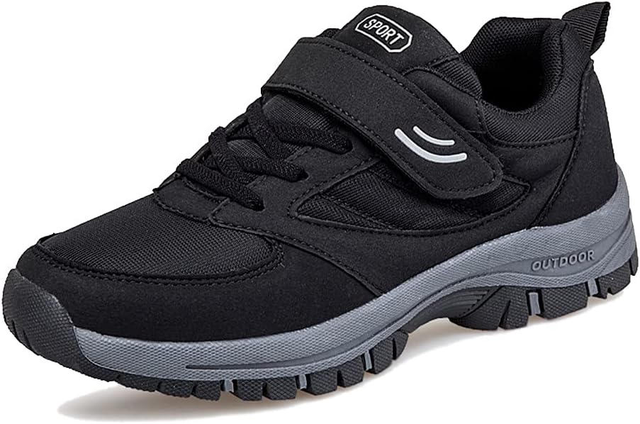 Men's Comfortable Walking Shoes Non-Slip Safety Casual Sneakers for Elderly Strap Closure