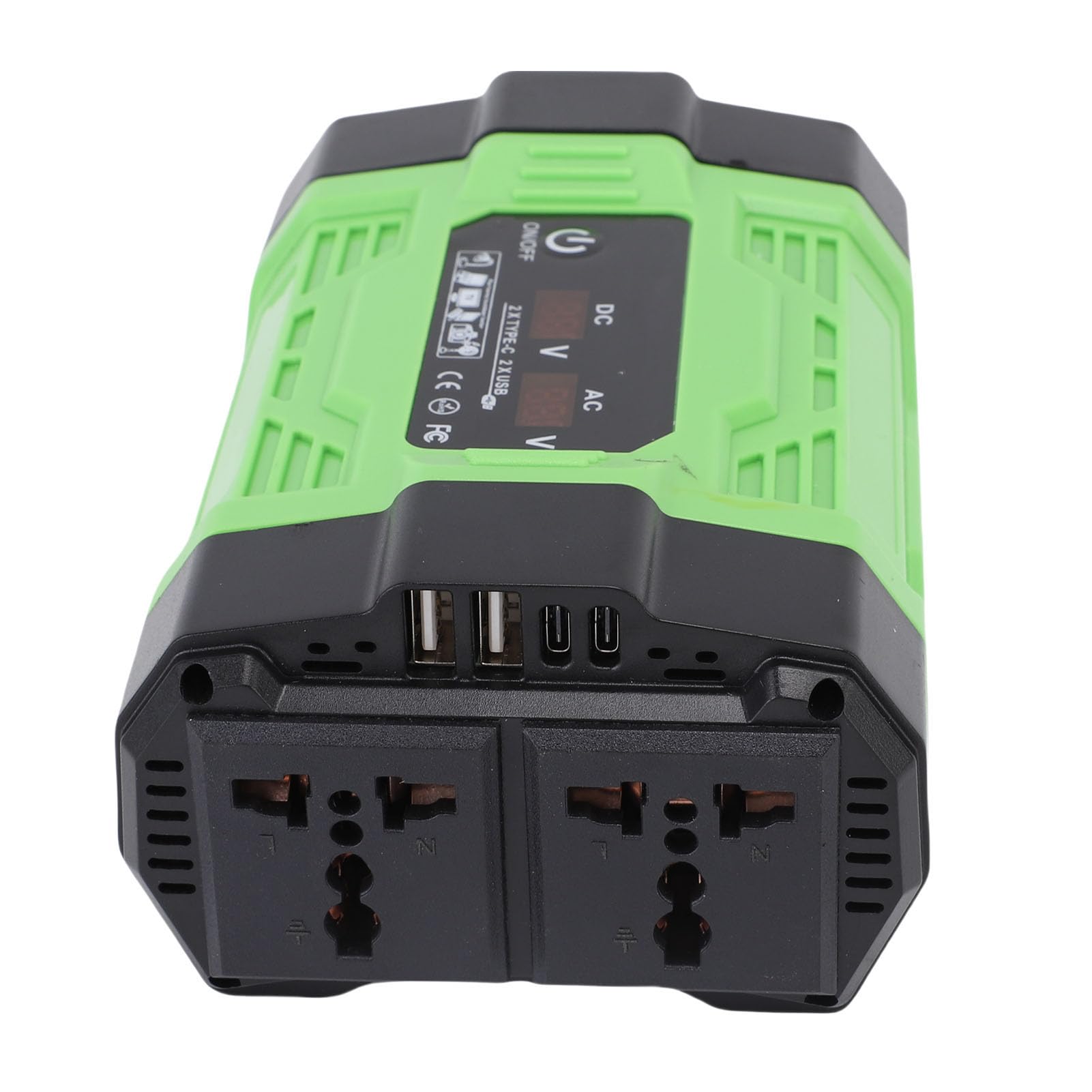 RiToEasysports Przetwornica Napięcia Samochodowego o Mocy 500 W, Przetwornica Napięcia DC 12 V na 220 V AC, 2 Porty USB 2 Porty Typu C Gniazda Prądu Przemiennego, do ładowania W Podróży na