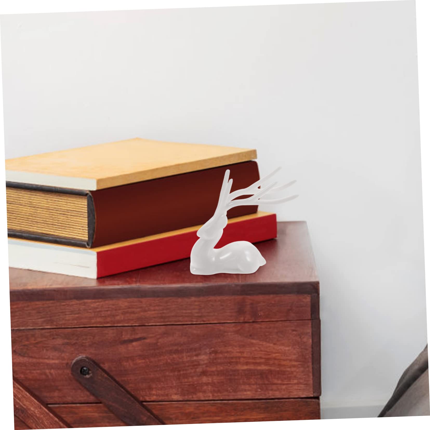 IMIKEYA 3St Elch aus Keramik REH Miniatur weihnachtsfiguren Mini-Weihnachtsfiguren Elch-Skulptur Waldtiere weihnachsgeschenk weihachtsgeschenk Rentier weihnachtsfiguren Dekorationen Weiß