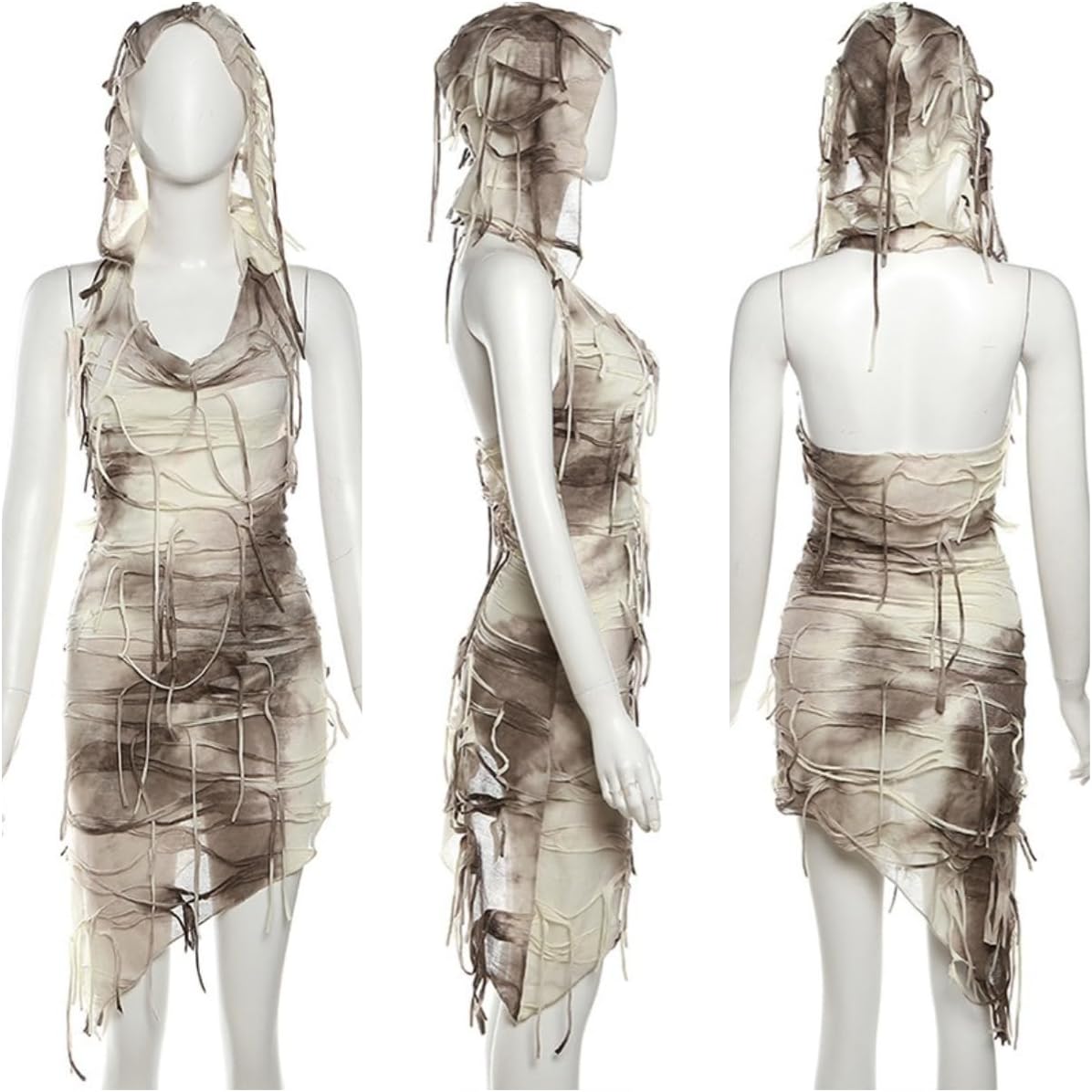 Women's Sexy Gothic Cut Out Sleeveless Bodycon Maxi Tank Dress for Party Night Sexy Club Bodycon - Image 6