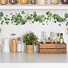 HGDESIGN Wall Sticker Green Leaves Plants Flower Vine Ivy Vine Flower Pot Wall Sticker Wall Decoration for Living Room Bedroom Hallway Kitchen Strip A