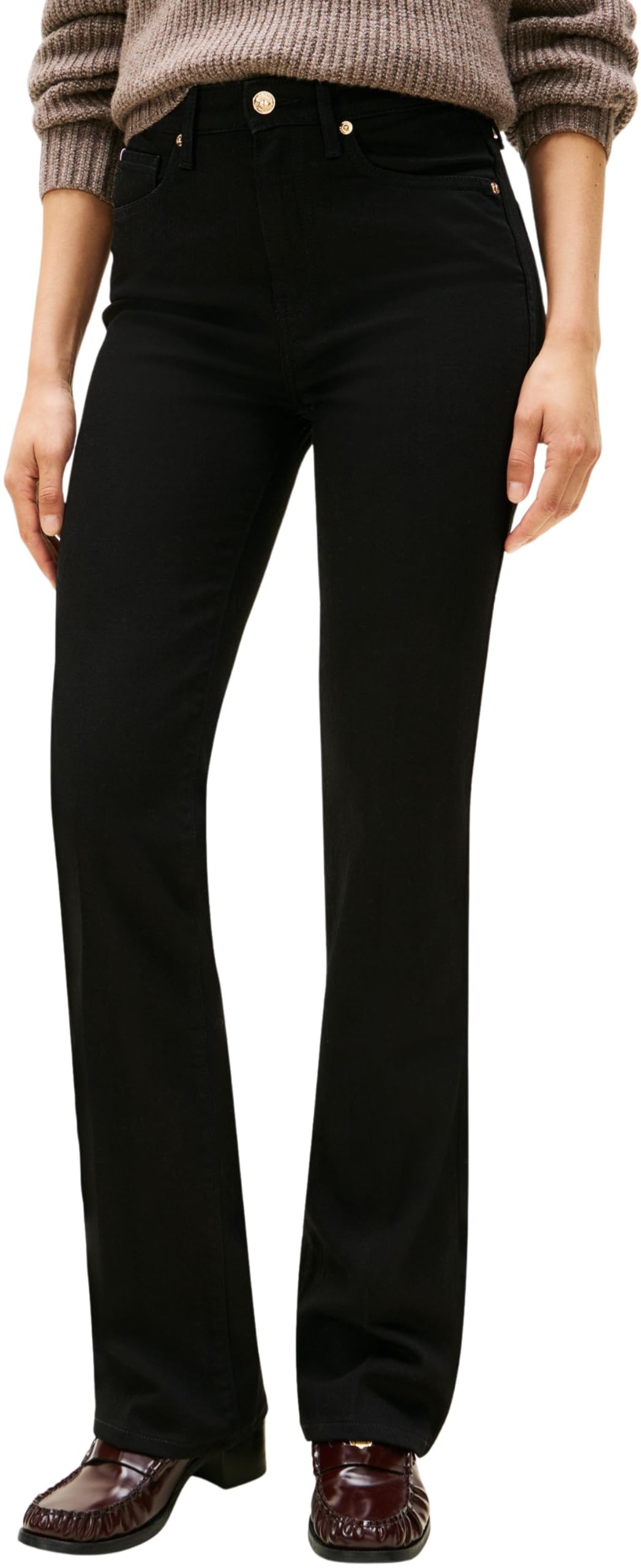 Tommy Hilfiger Damen Bootcut DNM Black Bootcut Rw Ww0ww48798