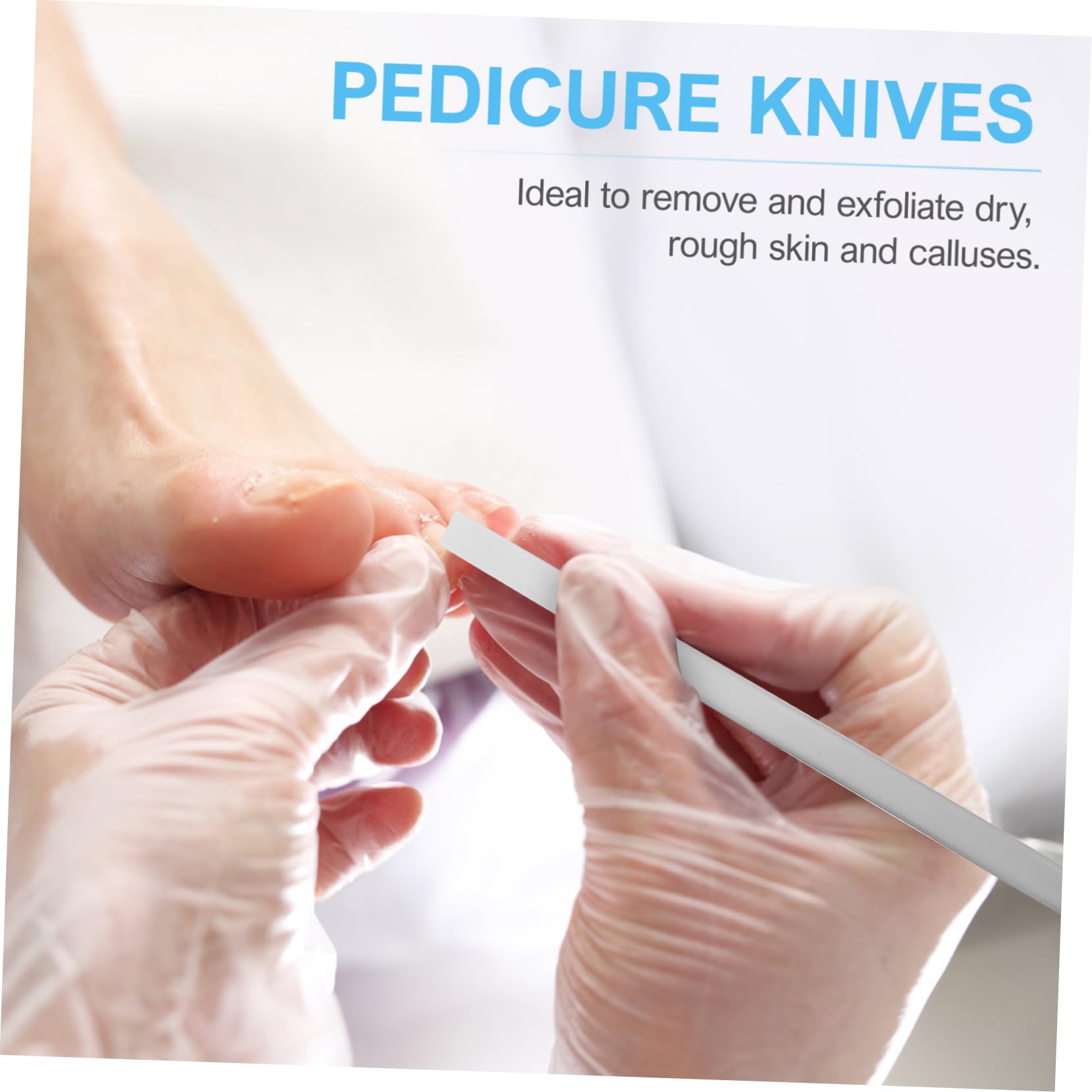 Healeved 7pc Pedicure Knife Set Manicure Sets Sharp Blade Kit Nail Pusher Cuticle Ingrown Toenail Tool Knife for Home Salon Use