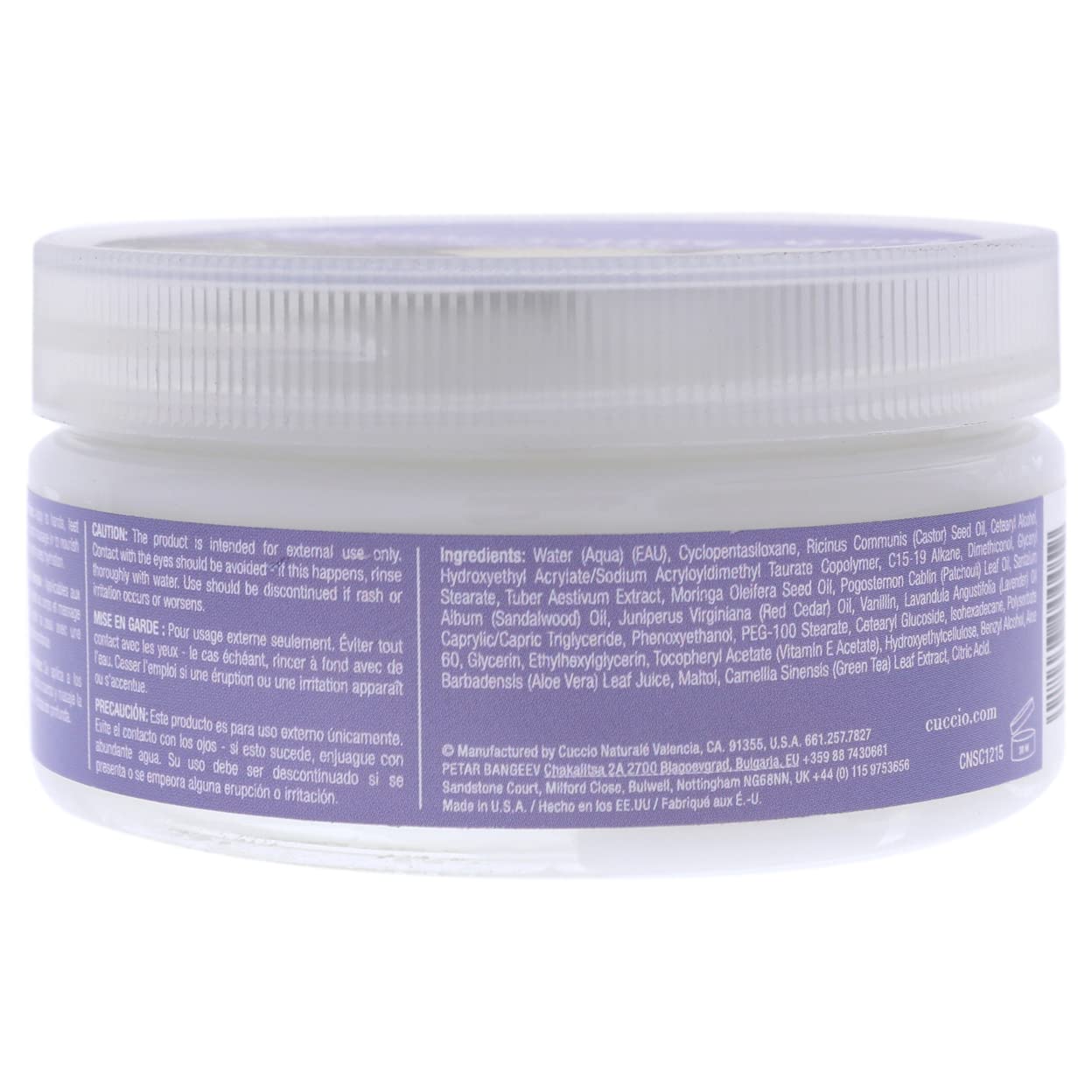 Cuccio Naturale White Truffle Body Souffle - Moringa and Patchouli, 8 Ounce - Luxurious Hydrating Body Cream - Moisturizer for Smooth and Radiant Skin