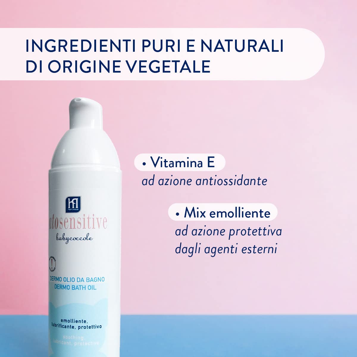 Babycoccole DERMO OLIO DA BAGNO per Bambini e Neonati. Per Pelle Sensibile e Dermatite Atopica. Delicato, Idratante, Protettivo, con Ingredienti Puri e Naturali. Dermatologicamente Testato. 150ml