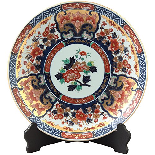 Amazon.co.jp: 有田焼 金彩花模様 飾皿(36cm) : ホーム＆キッチン