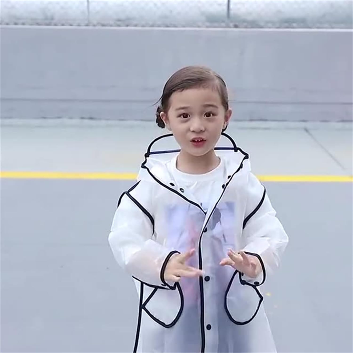 Kids Rain Ponchos for Boys Girls Reusable Raincoats Dinosaur Waterproof Outdoor Rain Jacket Lightweight Outwear