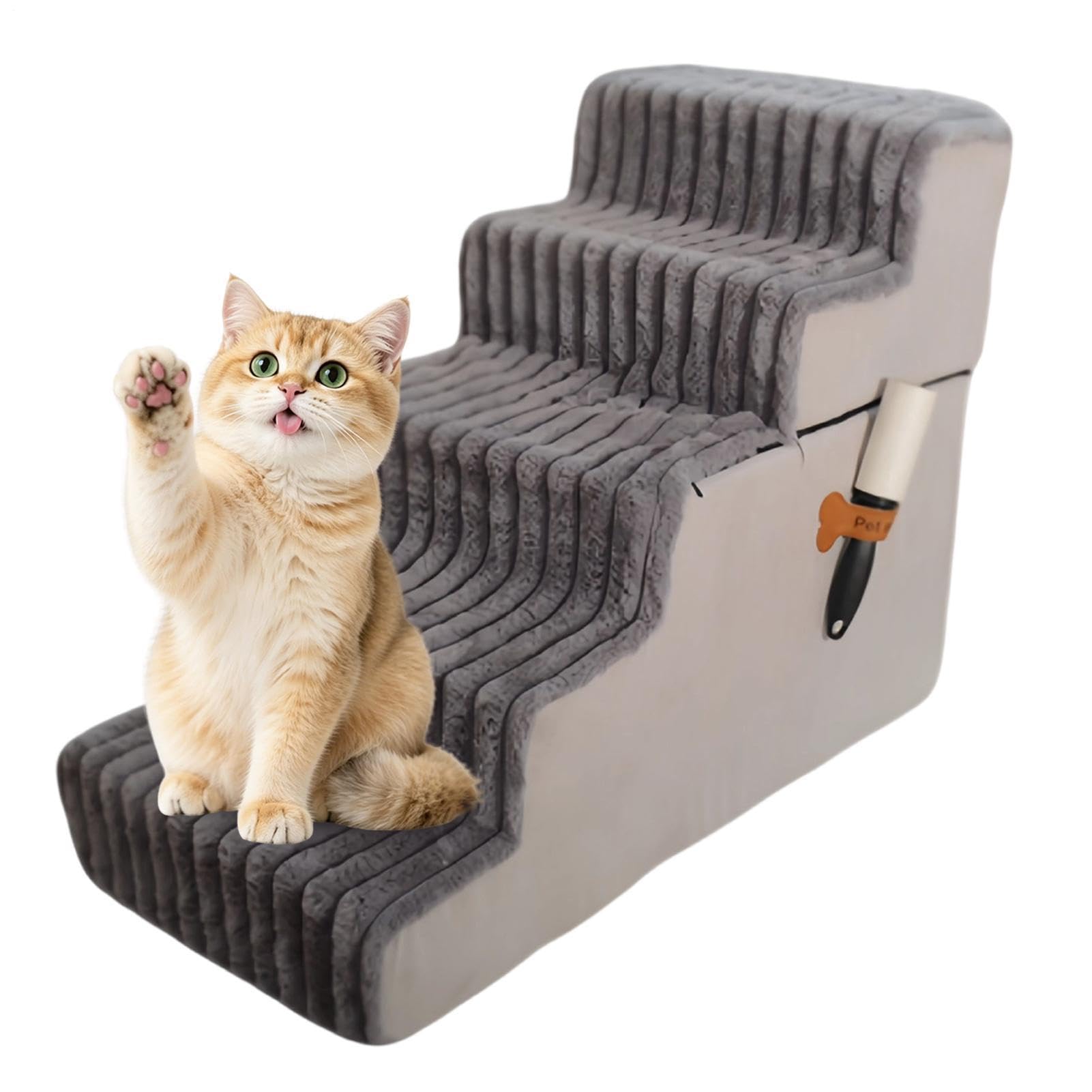 Escalón Canino Escalera Pequeña Ligera Desmontable Antideslizante Lavable | Escaleras equilibradas de cama de perro para cachorros, gatos, sofá, sillón, balcón y apartamento de