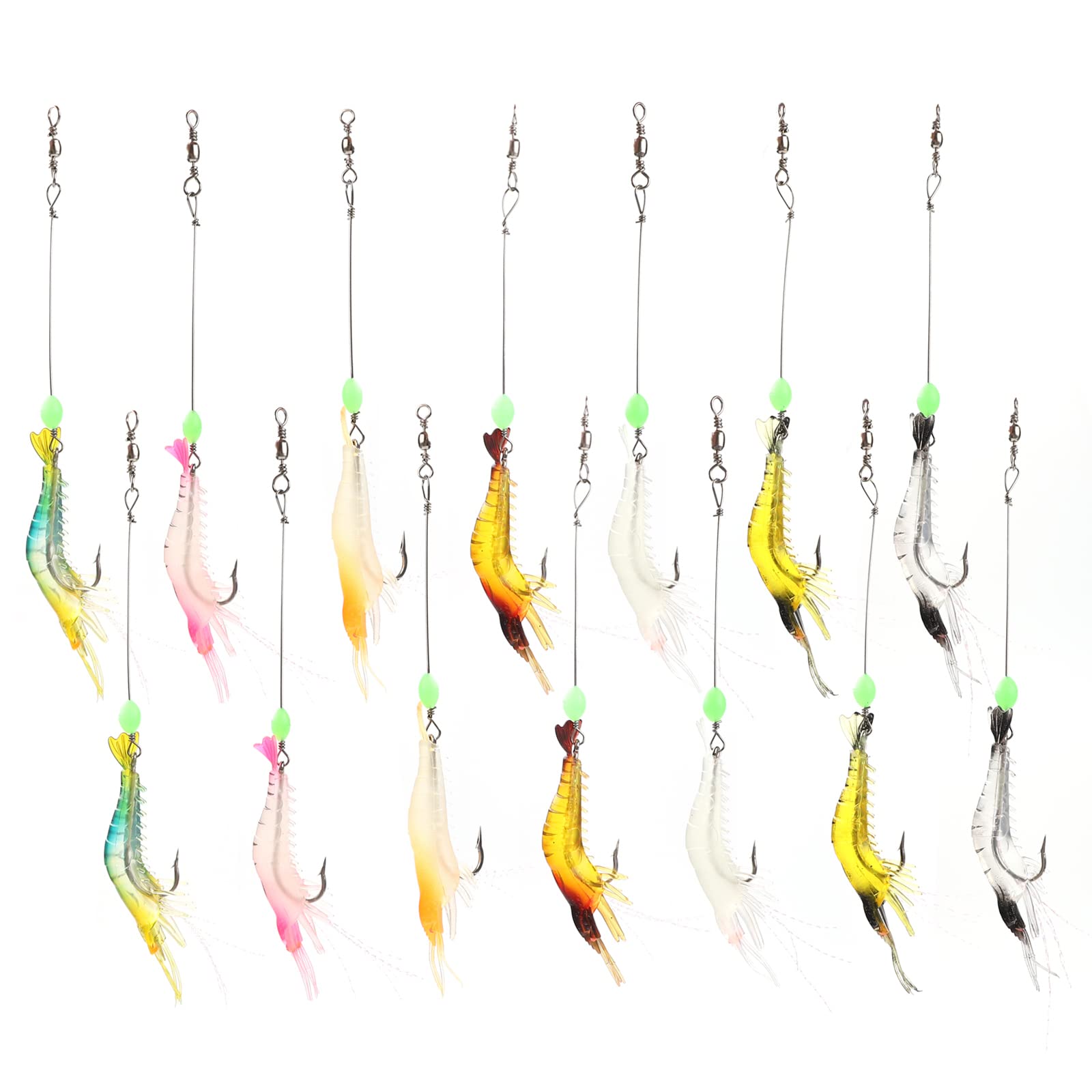 Taigek Fishing Lures Bass Kit Soft Plastic 14PCS Fishing Jigs Freshwater Fishing Lures Saltwater Jig Heads for Bass Fishing