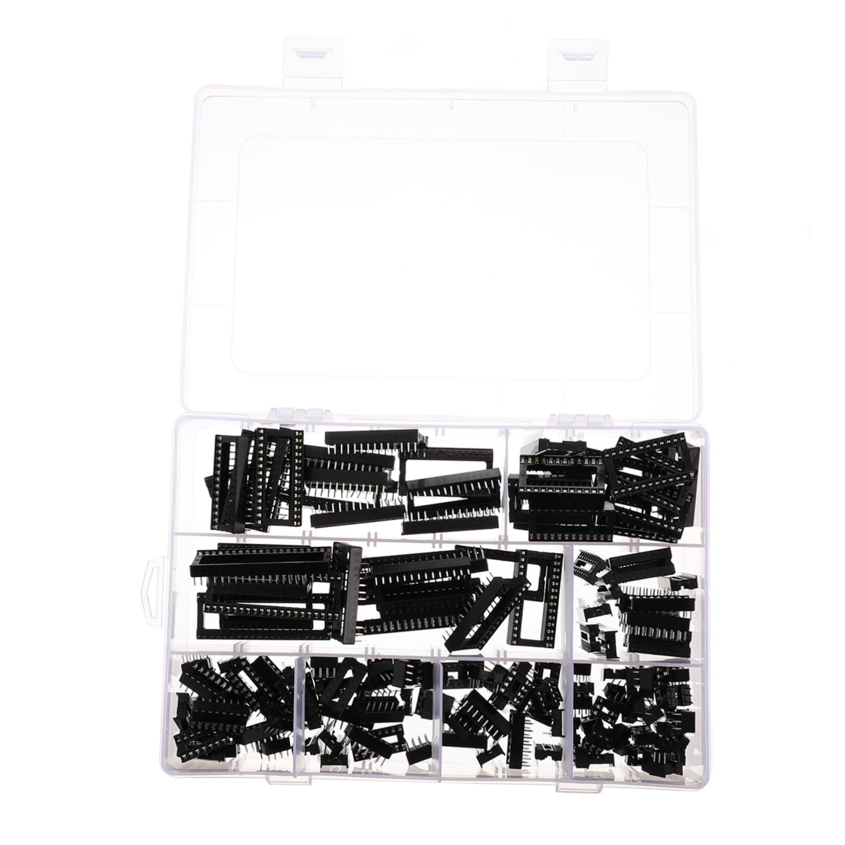 SOLUSTRE 150pcs Integrated Circuit Seat Double Row Soldering Ic Socket High Reliability for Precision Manufacturing