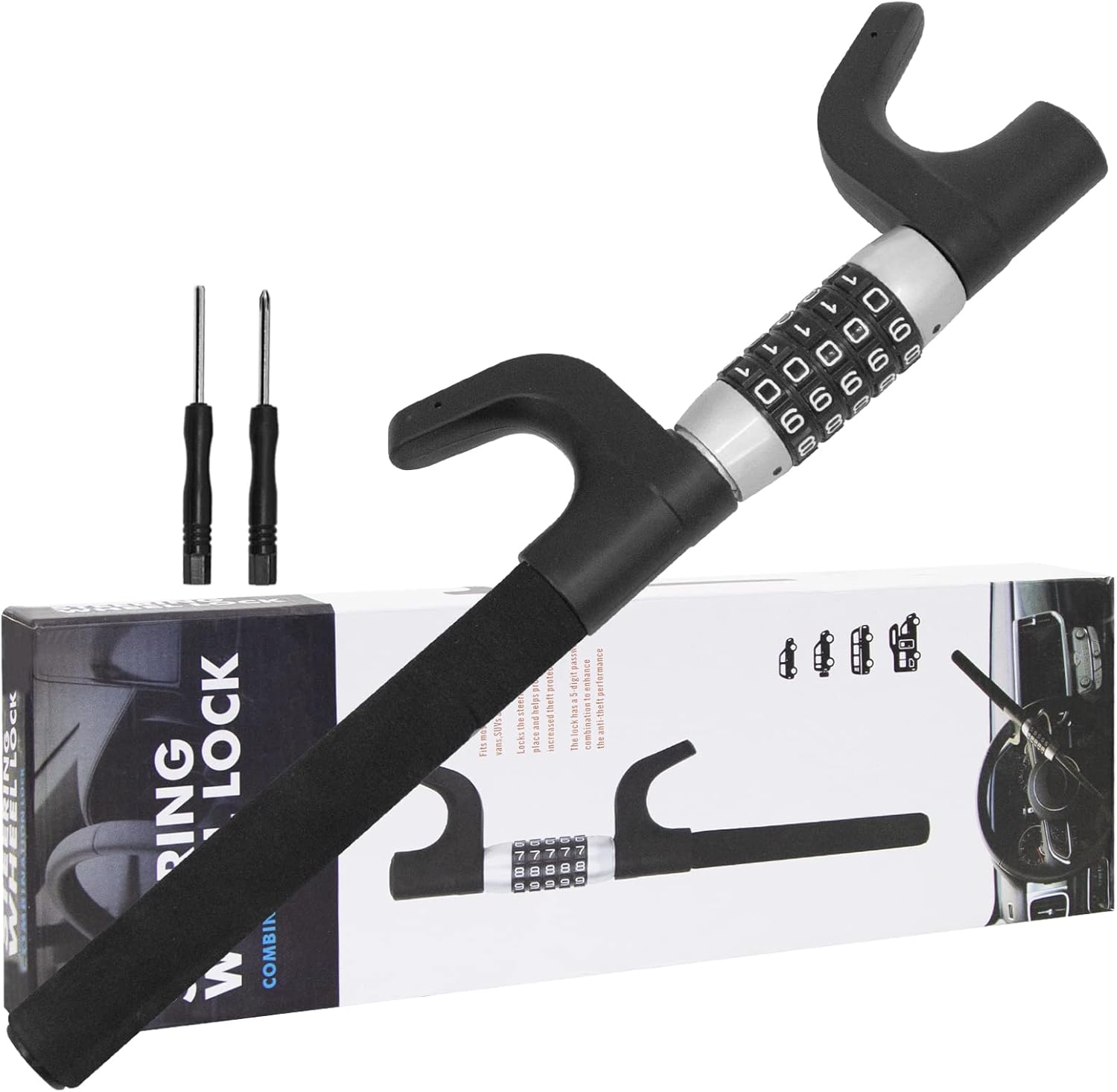 Heavy Duty Steering Wheel Lock AntiTheft Locks Vehicle Security