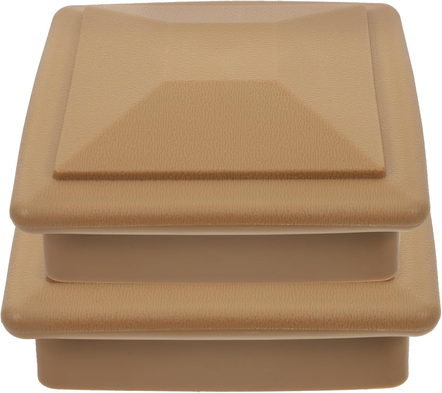 Wood Plastic Post Caps 2pcs 100x100mm Pyramid Deck Post Covers Weather-Resistant Fence Pole Tops