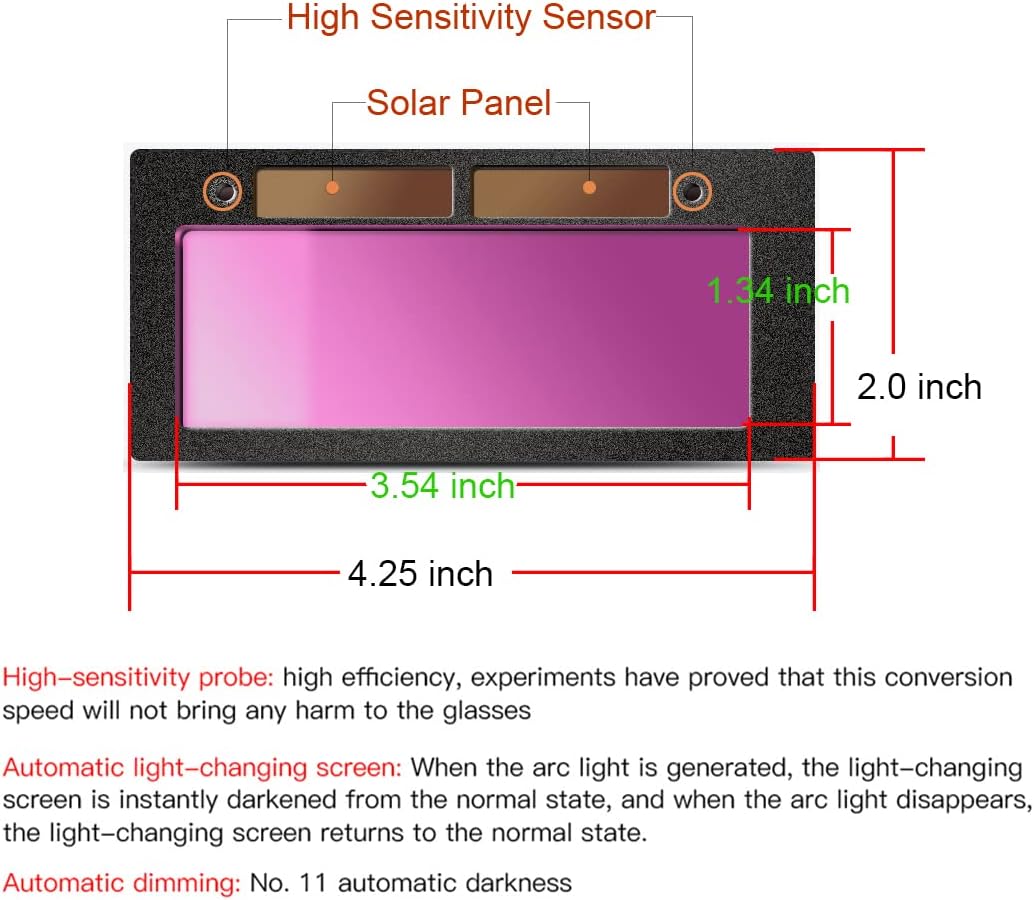 iMeshbean Flip Up Auto Darkening Welding Goggles, Solar Welding Glasses with Clear Inner Lenses for TIG MIG MMA Gas Welding,Plasma Cutting Eye Protection