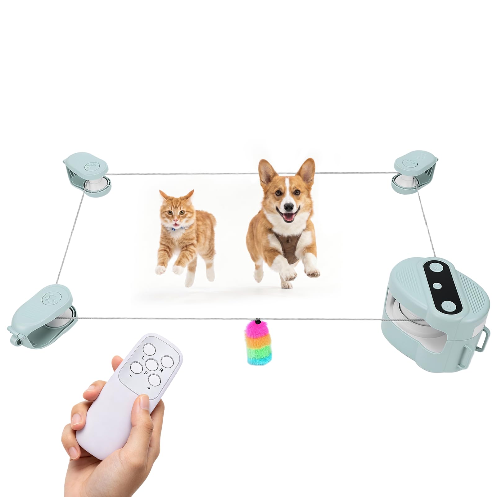 ZESTEFY Interactive Cat Chasing Toy Remote Control Adjustable Speed Automatic Cat Exercise Wheel for Indoor Cats with Realistic Bird Sounds