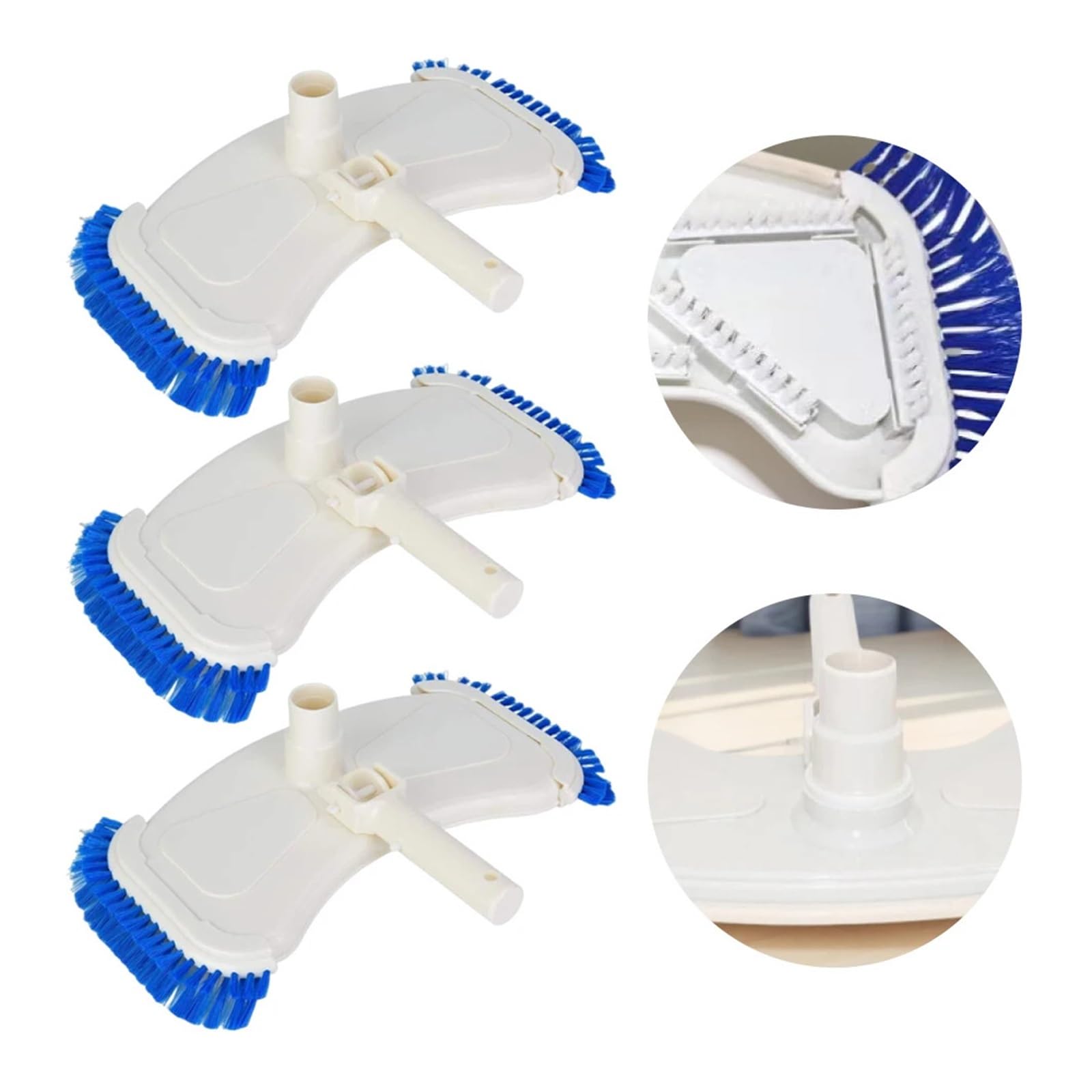 Schwimmbad-Reinigungsbürste, Flexibler Saug-Vakuumkopf, Gebogen, Leicht, For Den Bodeneinbau