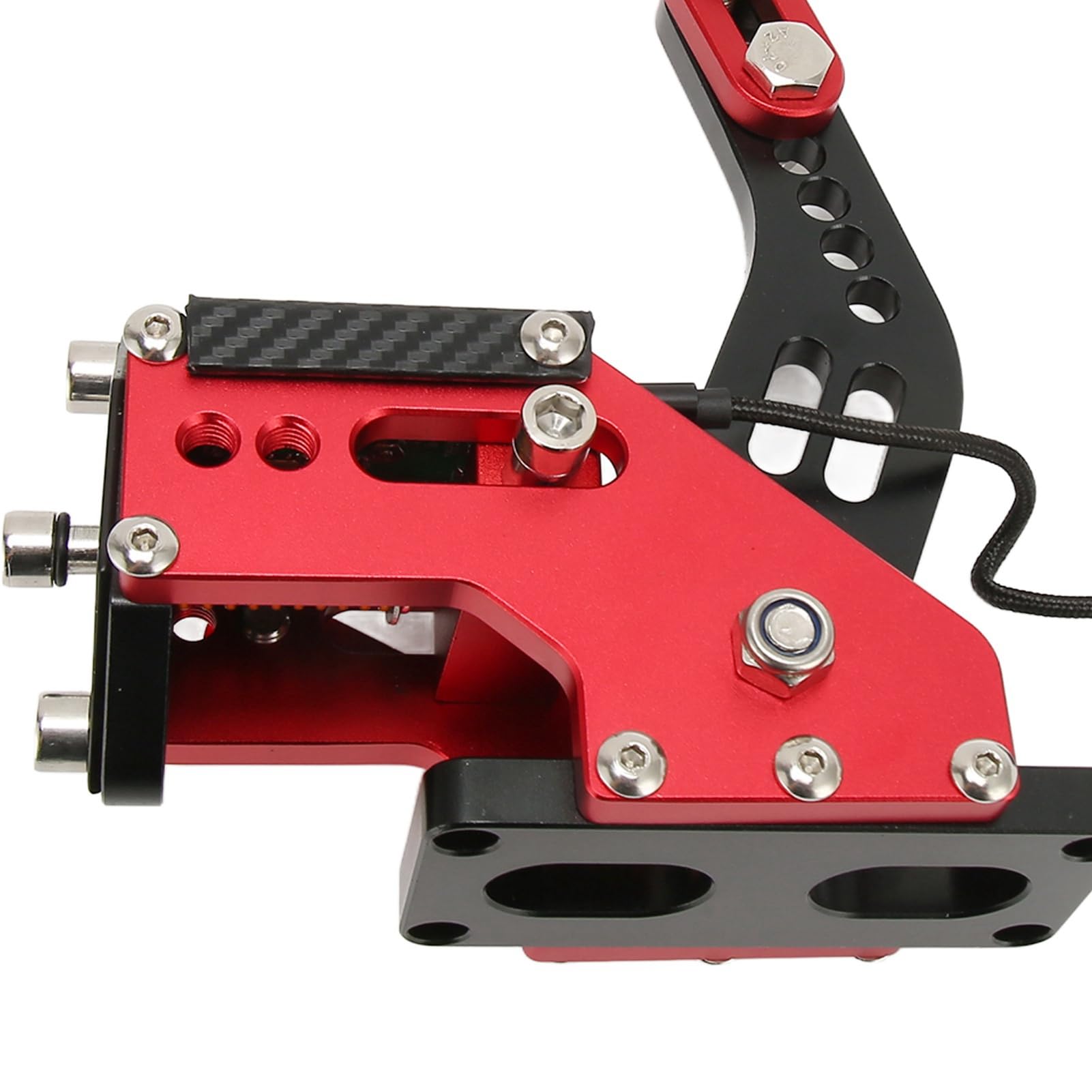 Eminchu Freno de Mano USB de 64 Bits para PC Sim Racing Game, Freno de Mano Progresivo USB Racing Game para Series S X, de de Alta Rigidez para Entusiastas de las Carreras (rojo)