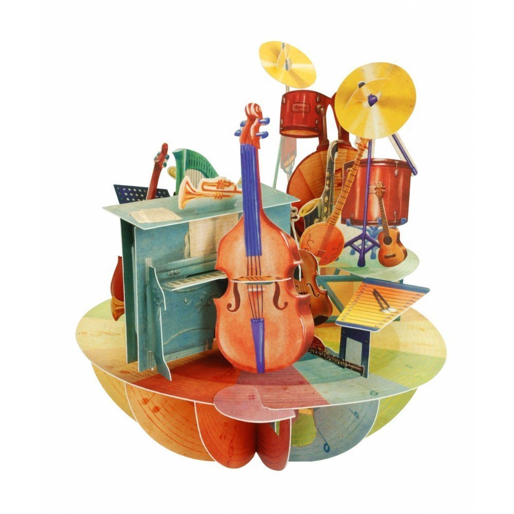 SANTOROPirouette Music 3D Card, Multi-Colour