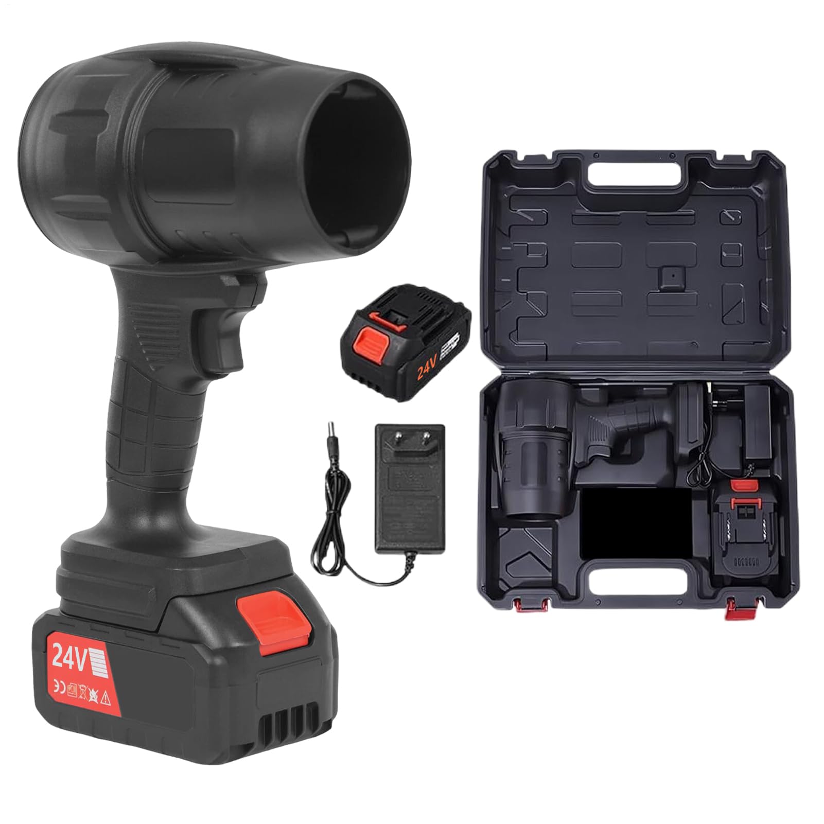 Soffiatore a batteria Utensile a batteria per soffiare polvere | Soffiatore elettrico per la pulizia di giardino, patio, , marciapiede, cura del prato e neve