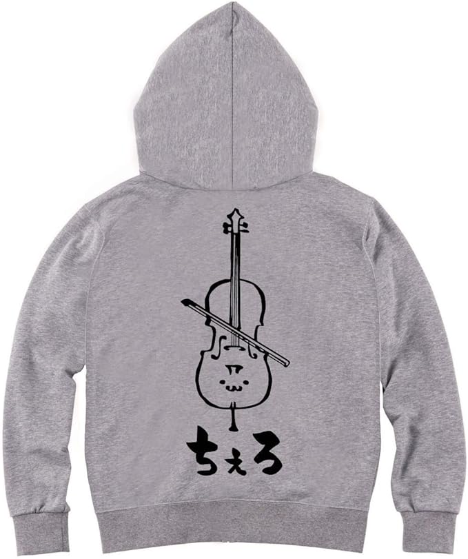 Amazon ちぇろ チェロ オーケストラ 楽器 筆絵 イラスト おもしろ ジップ パーカー トレーナー パーカー 通販