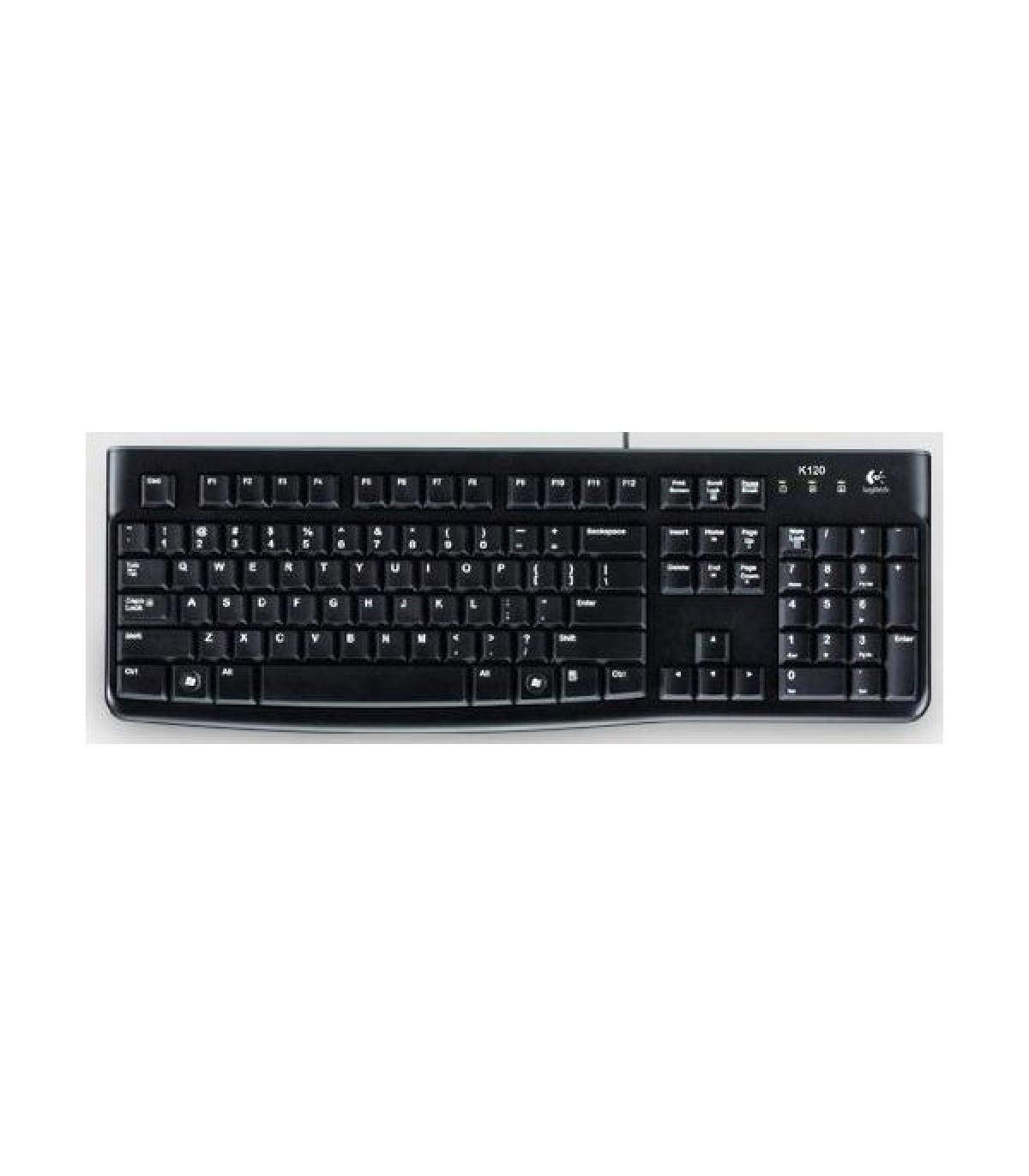 Logitech K120 Wired Business Keyboard, QWERTY Spanish Layout - Black