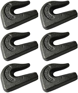 LEFITPA 6 Pack Replacement 0900104 Weld On Grab Chain Hook 6,600 WLL Bucket Trailer Rigging CHG38-W-4 RED589786 (3