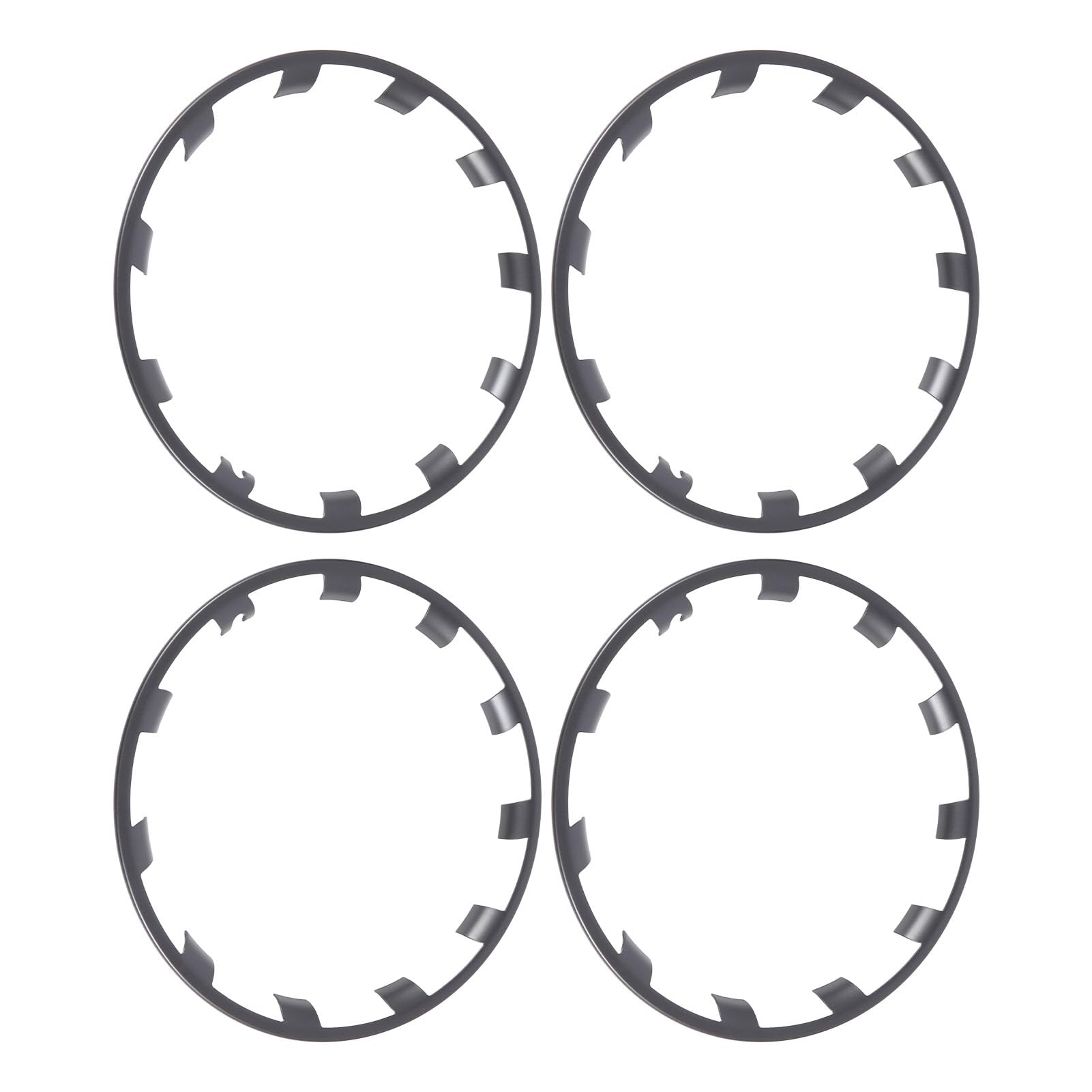 AMONIDA Kit di Protezione per Cerchioni 4 Pezzi di Cerchi Flessibili in ABS PC Resistenti Ai Graffi per Ruote überturbine da 21 Pollici (#2)