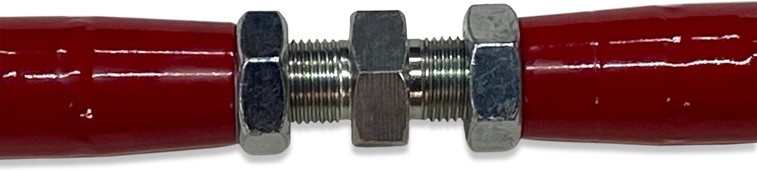 Spohn D09-1500-104R Adjustable Rear Panhard Track Bar with Polyurethane Bushings for 2009-2022 Dodge Ram 1500 Trucks (Red)