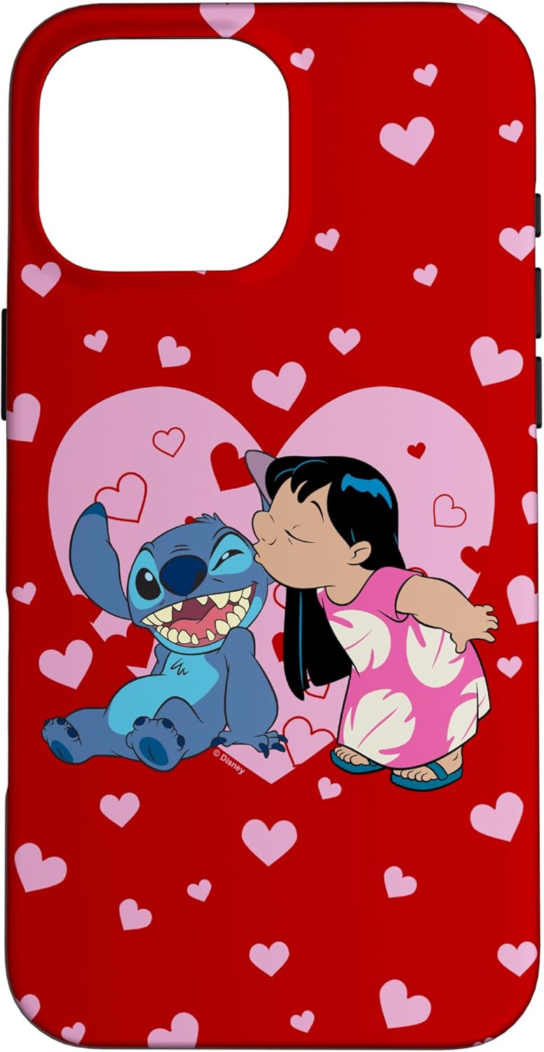 Disney Lilo & Stitch Valentine's Day Lilo Kiss Case for iPhone 16 Pro Max