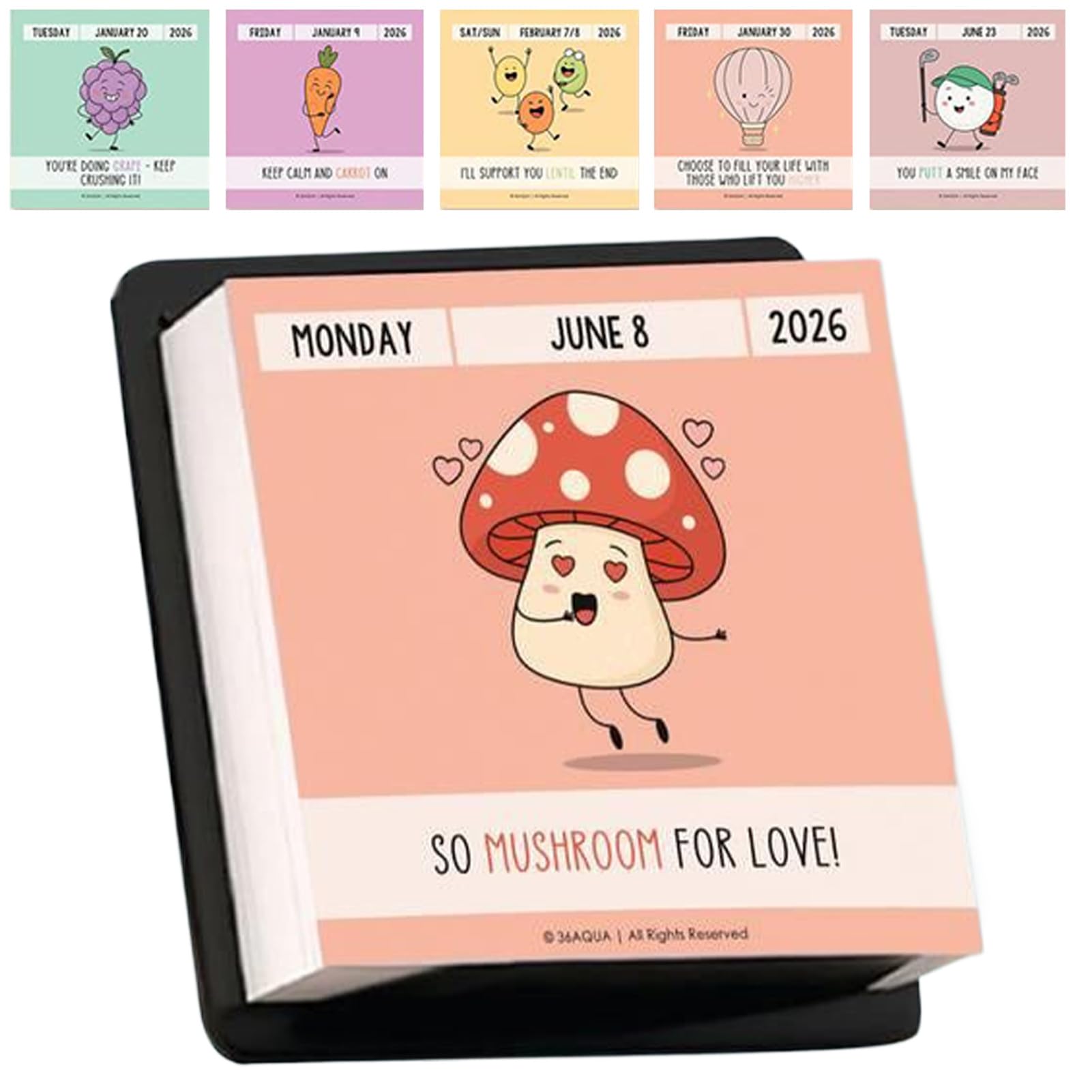 2026 Funny Motivational Desk Calendar | Perpetual Design with 365 Daily Humorous Uplifting Quotes, Daily Tear-Off Pun of The Day Jokes & Inspirational Quotes, Desk Decor for Coworkers/Student