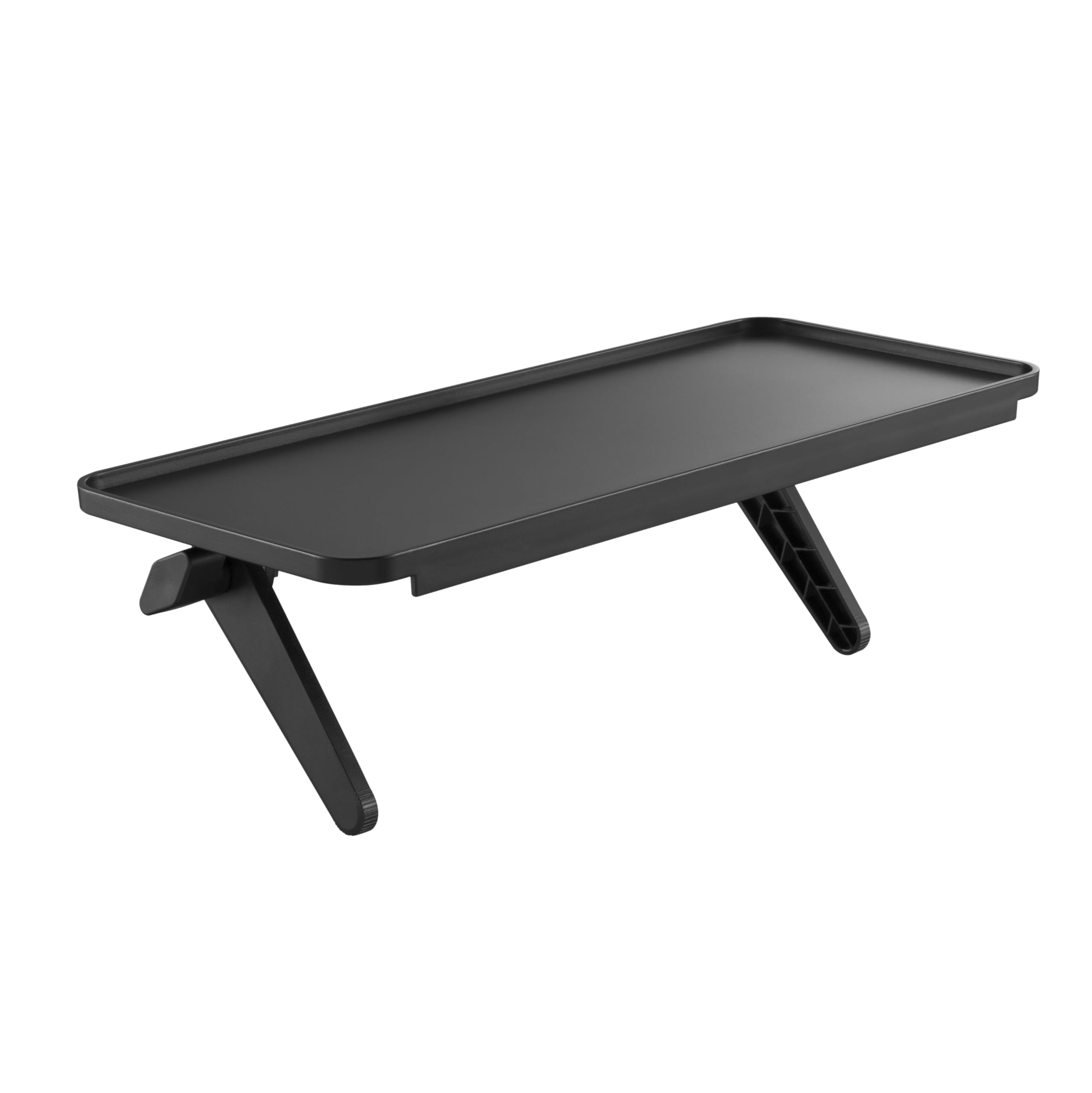 METRONIC 451074 - Scaffale per TV con supporto per schermo, monitor, decoder tablet, vassoio superiore per supporti multimediali, altoparlanti - semplice installazione - nero