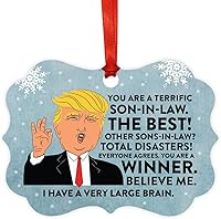 Vista 19 de Andaz Press Divertido presidente Donald Trump Fancy Frame Recuerdo Adorno de Navidad Regalo de mordaza, Perra fantástica, 1 paquete, ideas de regalo