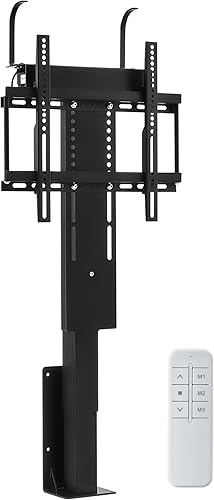 CO-Z Elevador de TV motorizado para televisores de 32" a 57" de hasta 165 lb, 400x400 VESA, soporte con mecanismo de altura ajustable y montaje en