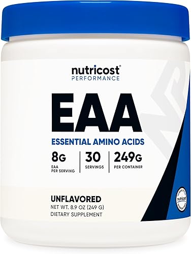 Vista 11 de Nutricost EAA Polvo 30 porciones (Melocotón Mango) - Aminoácidos esenciales - Sin OMG, sin gluten, apto para vegetarianos