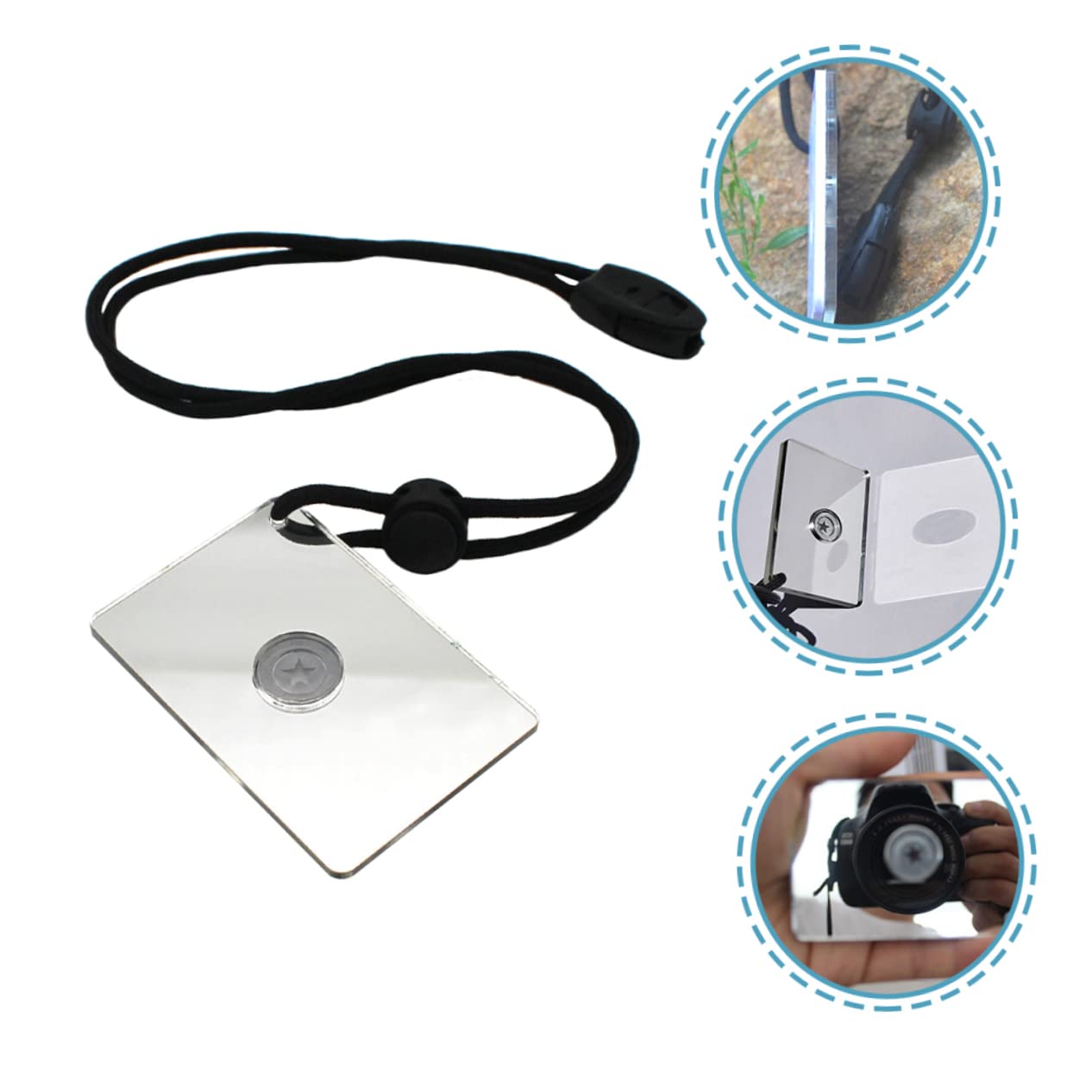 POPETPOP 6 Pièces Miroir de signalisation Petit Miroir pour la Survie miroirs de signalisation matériel de Survie Materiel Survie Miroir de Survie extérieur Miroir de randonnée extérieur