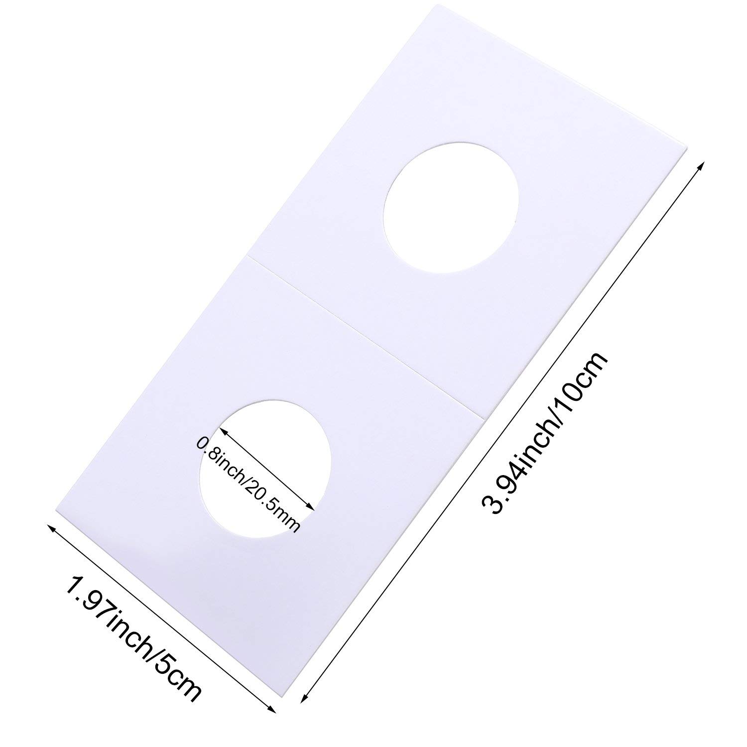 DEZHI 300 Piezas de Soporte de Moneda de Cartón Surtido de Flip Mega, 2 por 2 Pulgadas Funda de Moneda de Cartulina de Flip para Materiales de Colección de Monedas (6 Tama&n