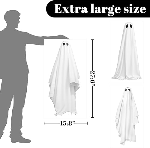 Miniatura 24 de 110 calcomanías extra grandes de copo de nieve para ventana de vidrio gigante blanco copo de nieve decoración de copos de nieve de Navidad