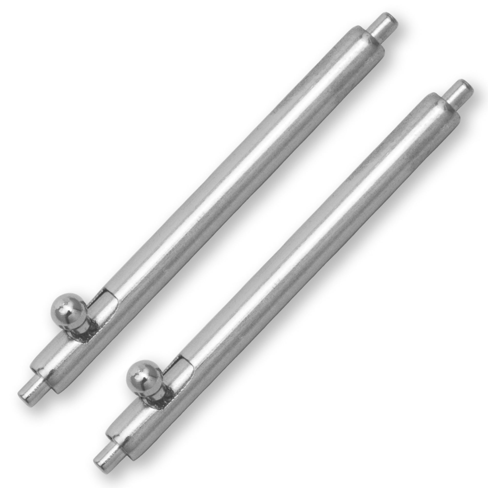 Buckle & Stitch 19mm Quick Release Spring Bar Watch Pins | 2 pack | Premium Stainless Steel | 1.8mm Diameter | Fast Fit for Watch Straps and Bands | Watchstrap Springbars (19 mm)