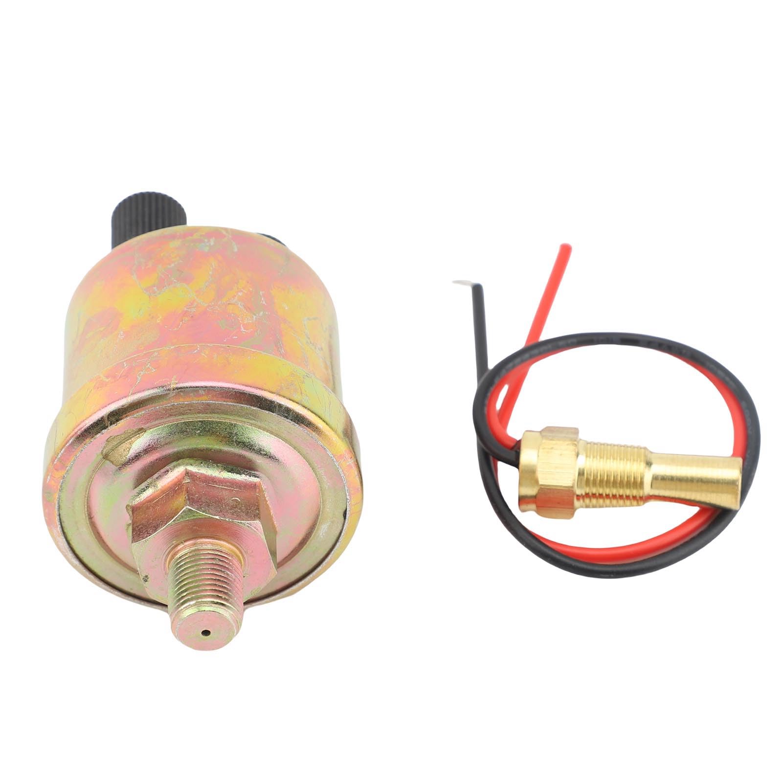 52 Mm 3 in 1 Set di Calibri Marini Auto, Manometro Temperatura Dell'acqua Liquido Raffreddamento Motore ° F + Misurazione Dell'olio Psi + Voltmetro, Kit (Quadrante nero Coperchio nero)