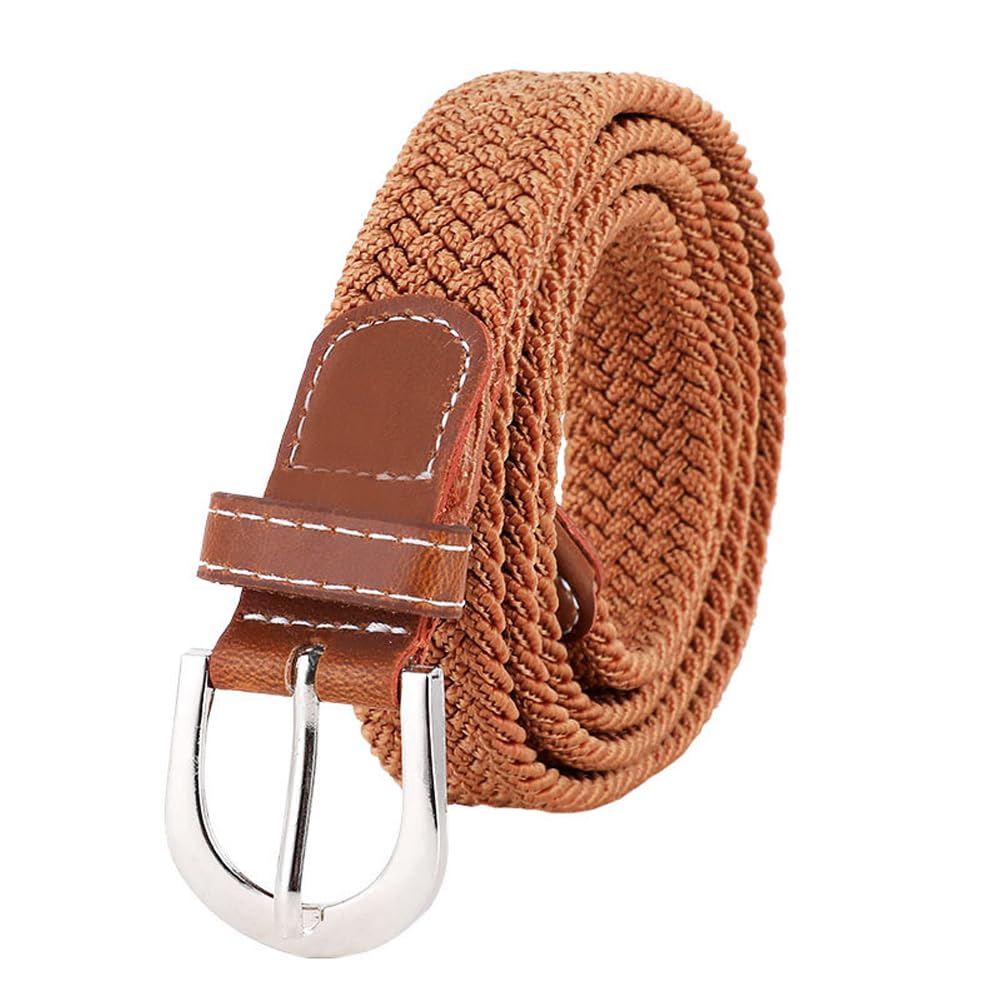 EUBUY Elastic Braided Belt, Braided Canvas Woven Elastic Stretch Belts for Men Women Junior Golf Casual Jeans Shorts Pants, Woven Stretch Belt with Multicolored