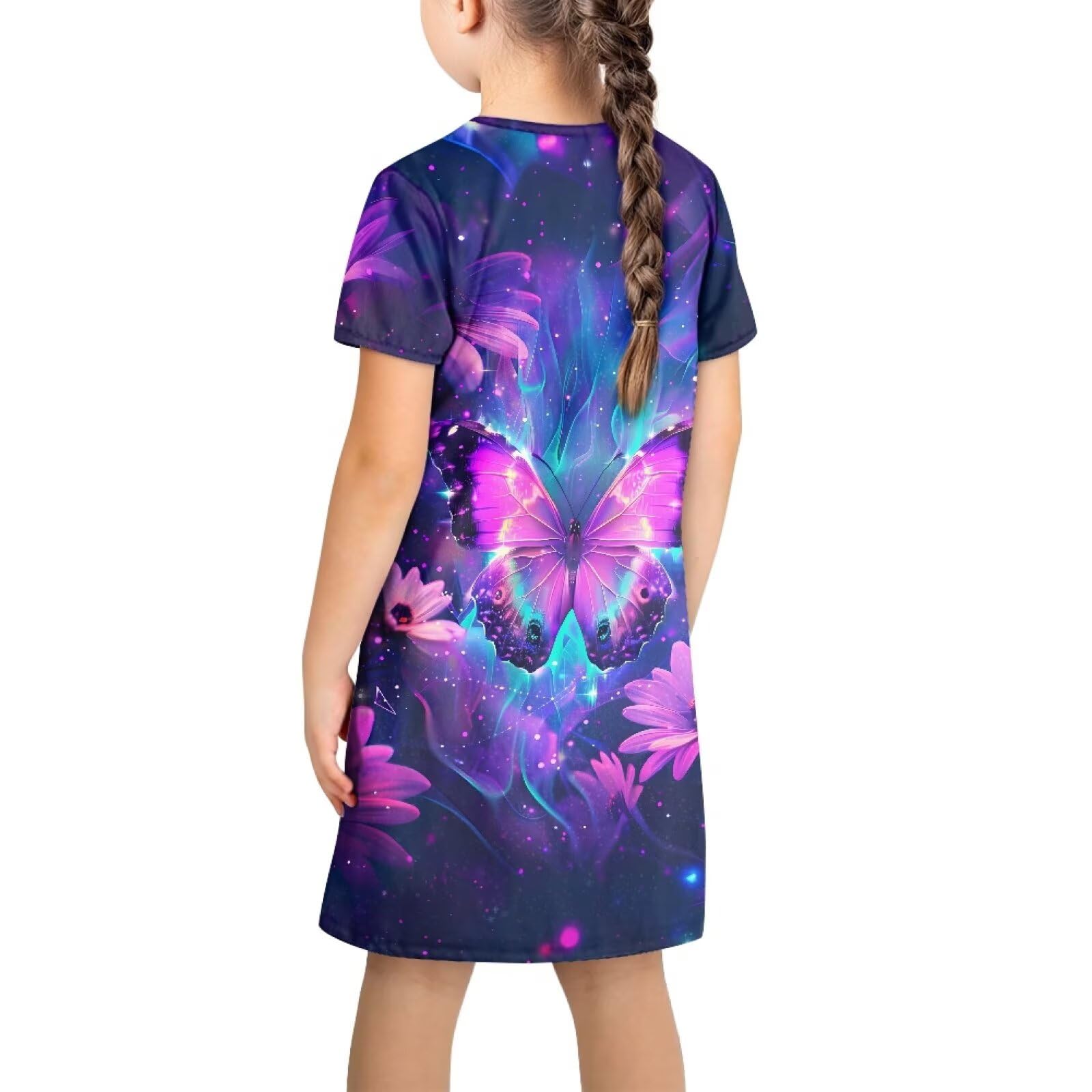 Chemise de nuit confortable à manches courtes pour fille de 3 à 14 ans