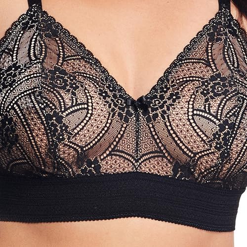 Glamorise Women's Plus Size Luxe Lace Bralette Wirefree #70123