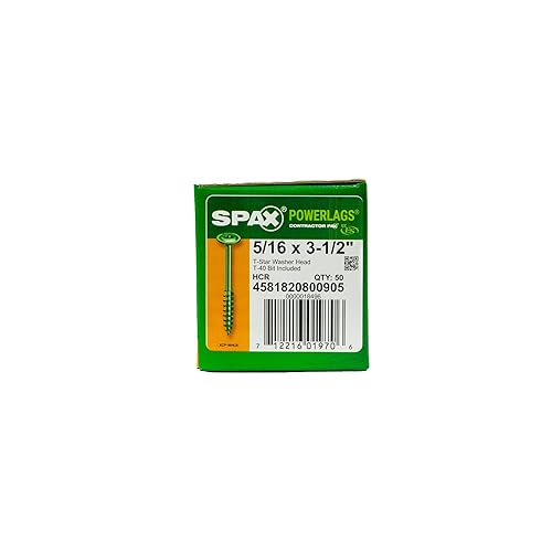 Miniatura 84 de SPAX Tornillos de retraso de madera estructural Powerlags Torx T-Star (250 EA) con cabezal de arandela exterior de 5/16 x 3 pulgadas (250 EA)