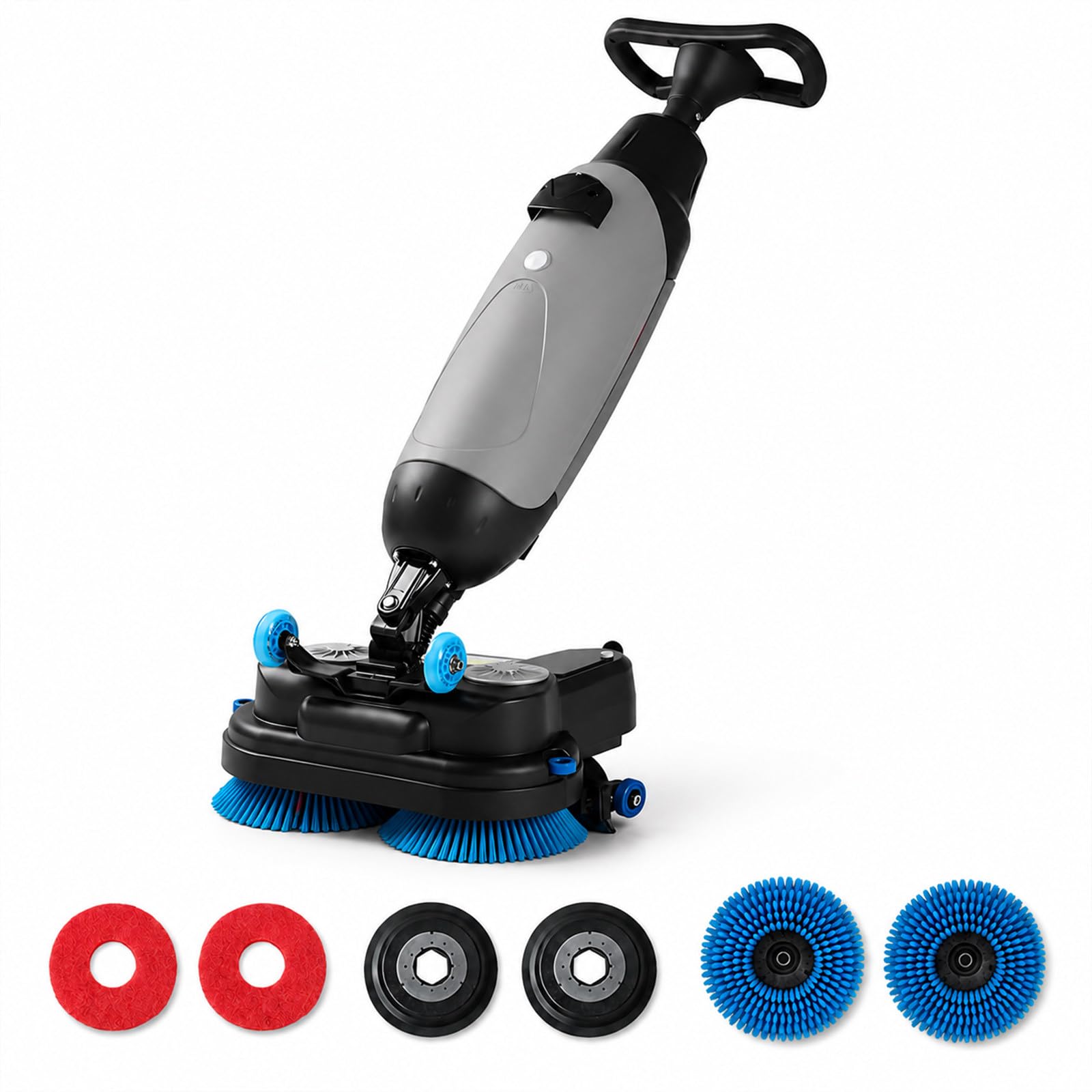 Lavasciuga Pavimenti, 43 cm, 2×250 W, Batteria 36V/10Ah e 360°
